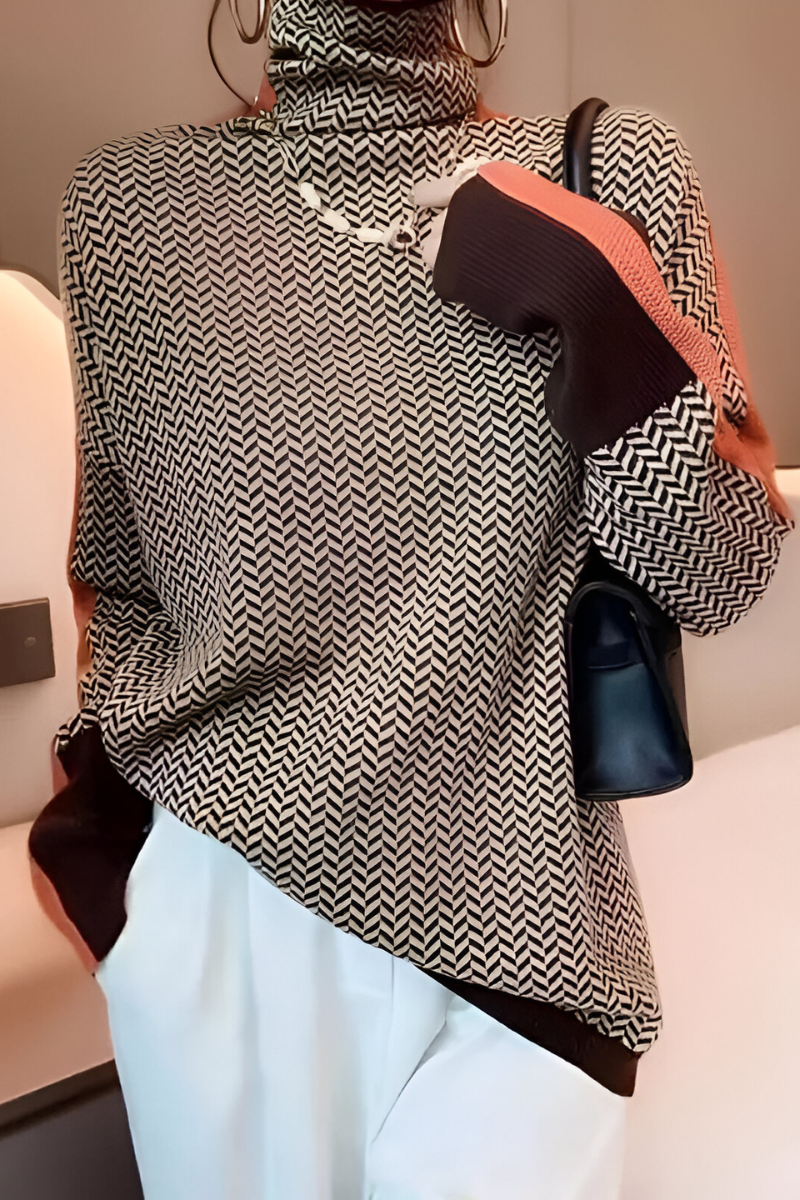 Nila™ | Trendy casual sweater with a high neck