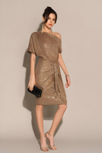 Elya | Elegante Pailletten Jurk met Buik bedekking