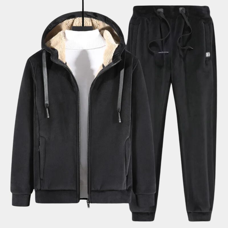 Florian – Warmer Fleece-Trainingsanzug mit Fell für Herren