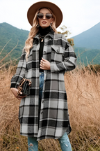 Liva™ | Warmer karierter Herbstmantel