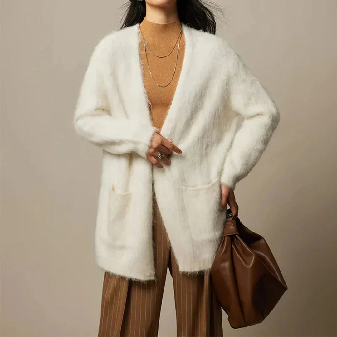 Brenda - Winter Alpaca Wol Trench Cardigan