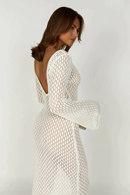 Zada™ | Flare Sleeve Dress | Shine in style