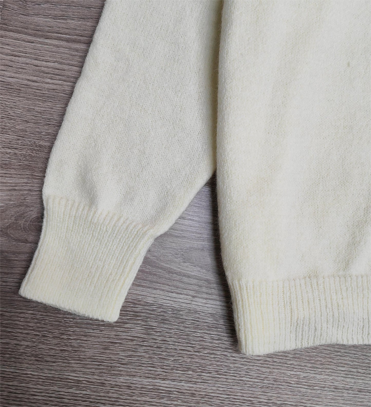 Elinea™ - Classic Plain White Button Closure Sweater