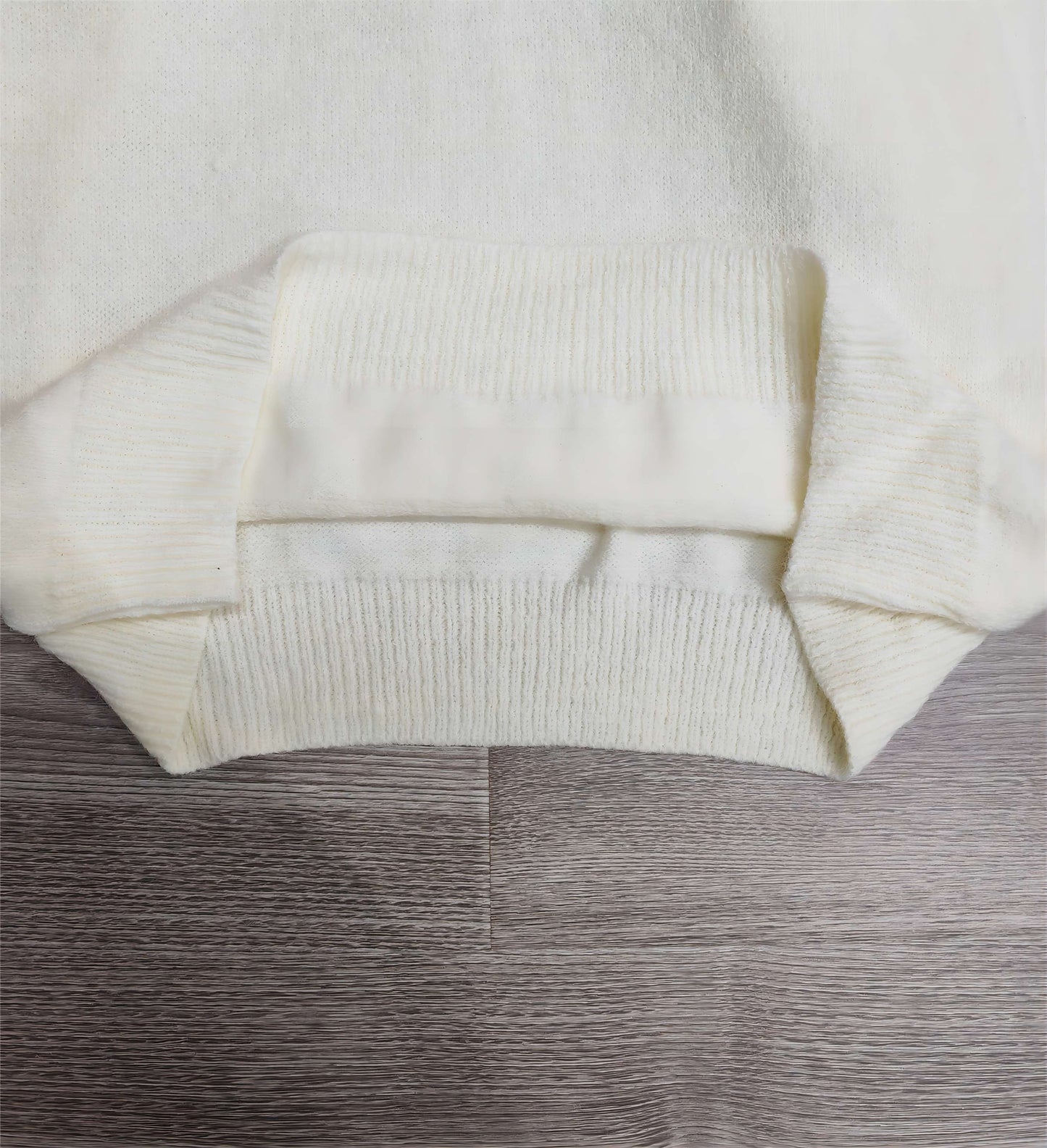 Elinea™ - Classic Plain White Button Closure Sweater