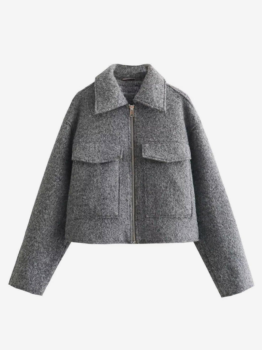 Gevoerde Dames Winterjas met Bubbelpatroon