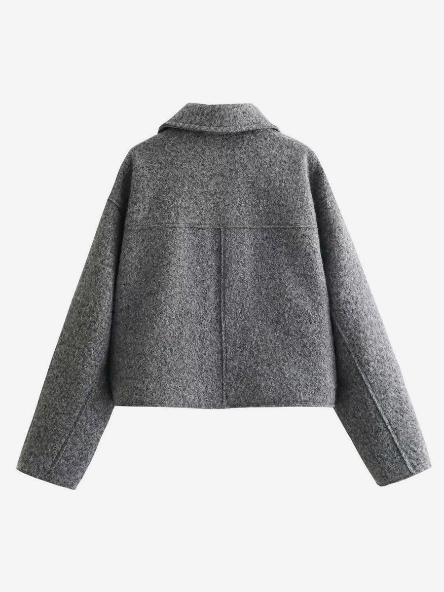 Gevoerde Dames Winterjas met Bubbelpatroon