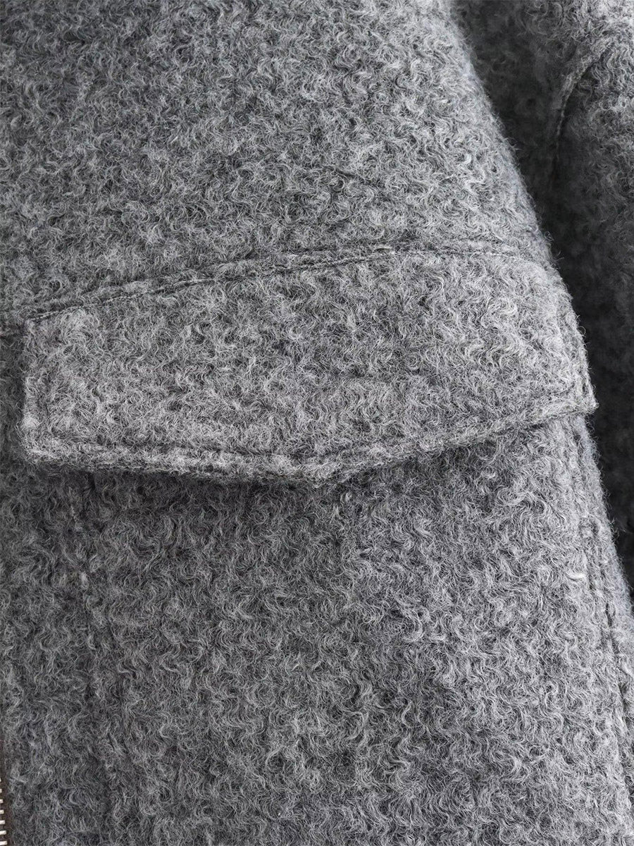 Gevoerde Dames Winterjas met Bubbelpatroon