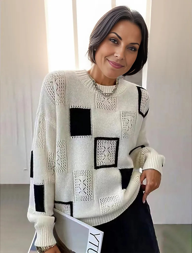 Fay – Stylischer Print-Pullover mit Rundhalsausschnitt