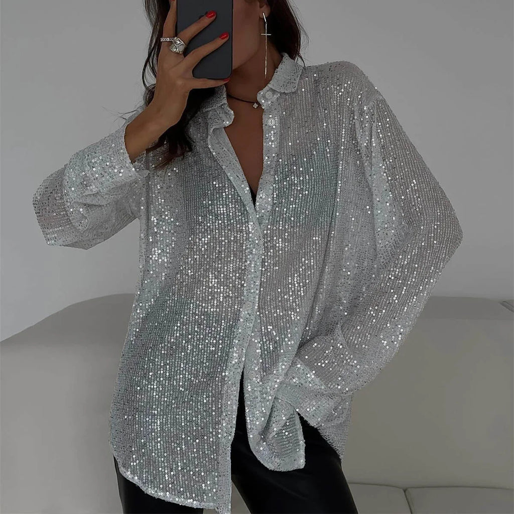Zela™ | Elegant Sequin Midi Dress 