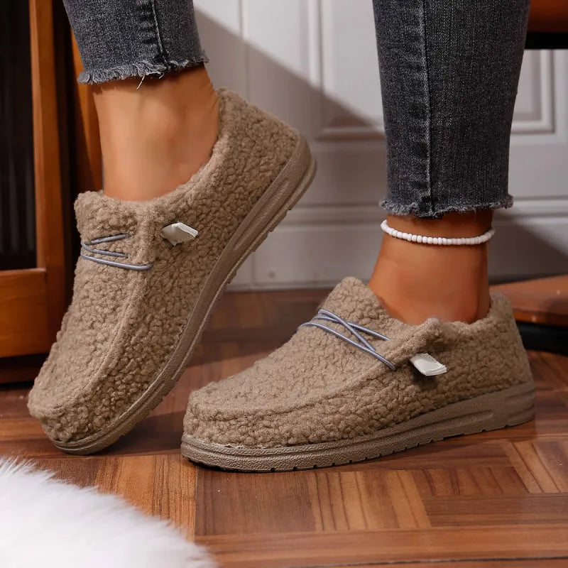 Nina | Warm Teddy Slippers
