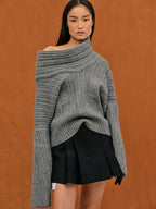 Oversized Wollpullover | Atmungsaktiver, wärmender Damenstrickpullover