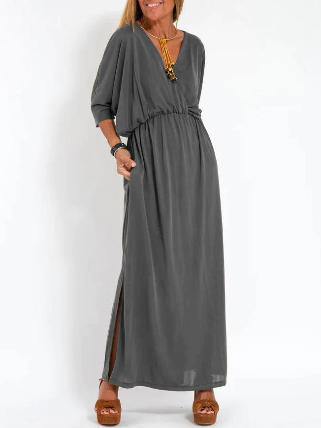 Jolanda™ | KLEID MIT V-AUSSCHNITT UND SPLIT