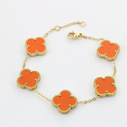 Gold clover bracelet