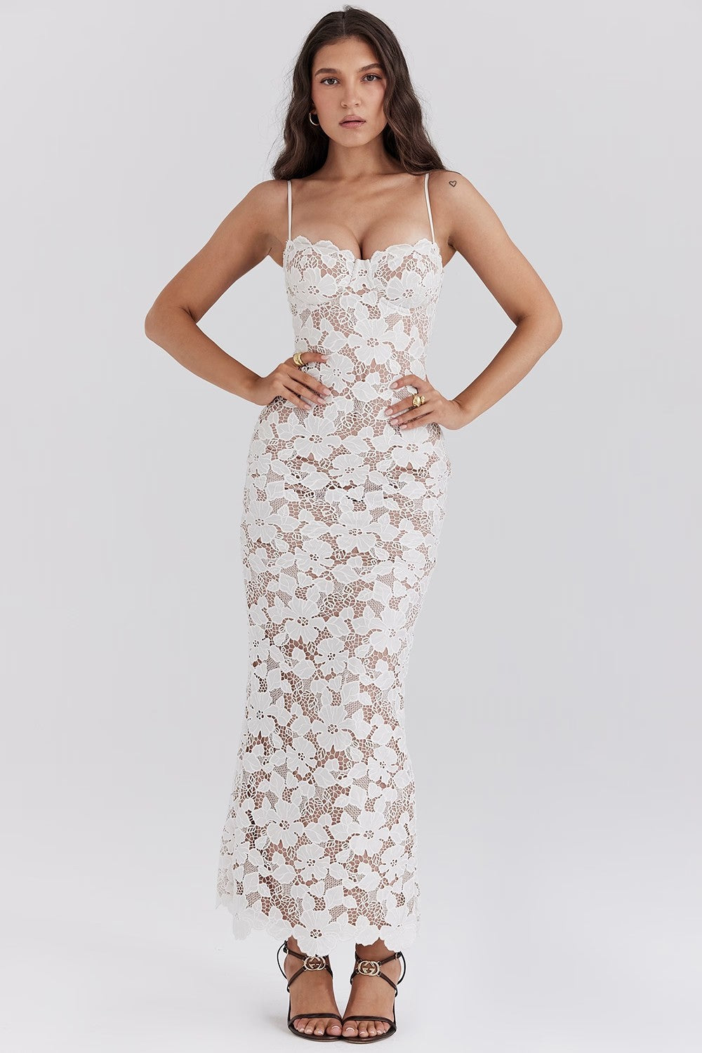 Ralyna™ - Pearl Blossom Maxi Jurk