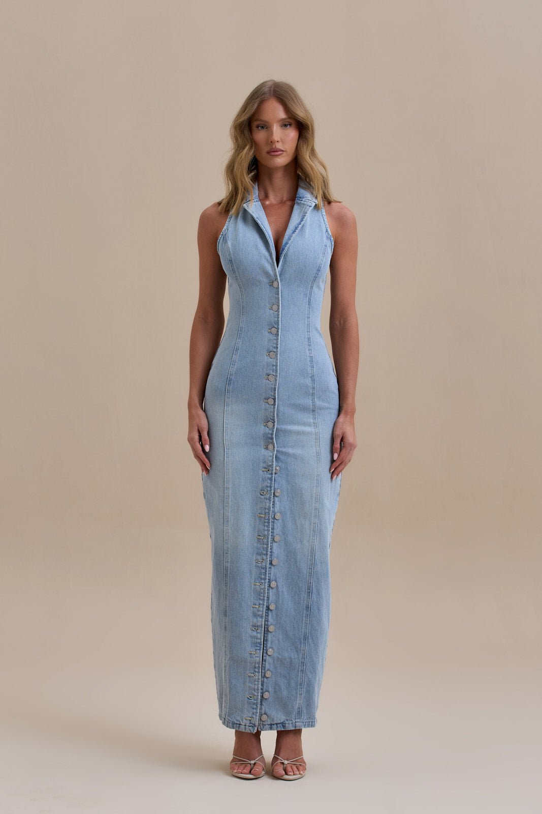 Amara Midi Denim Dress