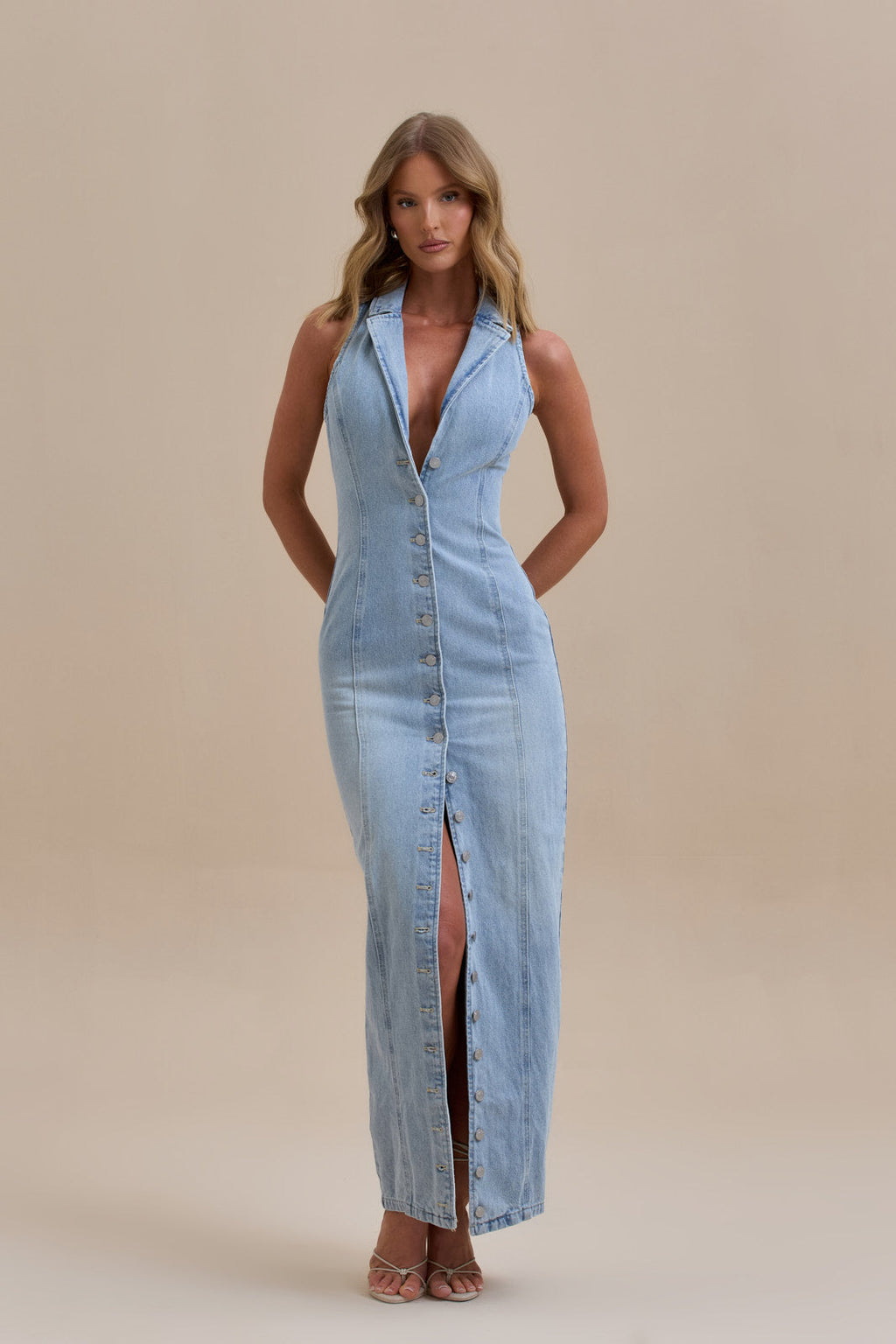 Amara Midi Denim Dress