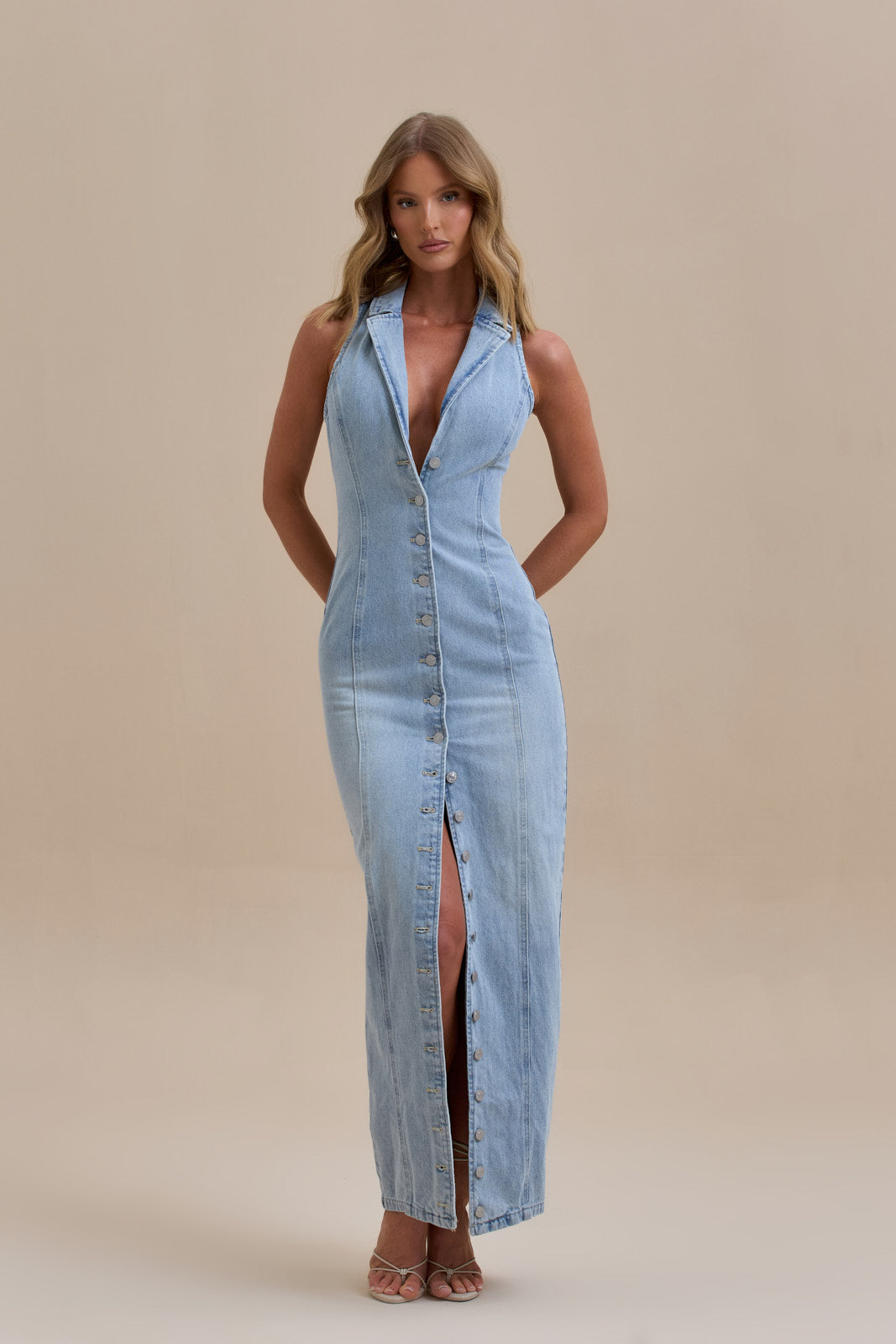 Amara Midi Denim Dress