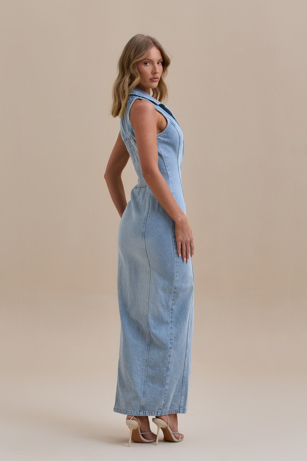 Amara Midi Denim Dress
