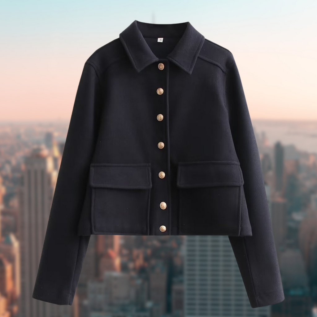 Silvia Wolljacke | Lässige Damenjacke in Wolloptik für den Herbst