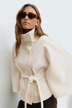 Aurora™ | Elegant Wool Mix Cape with Belt