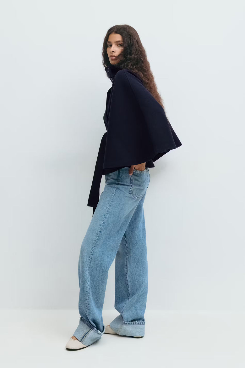 Aurora™ | Elegant Wool Mix Cape with Belt