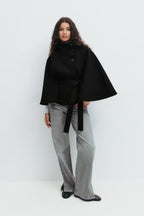 Aurora™ | Elegant Wool Mix Cape with Belt