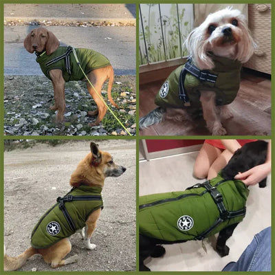 ComfyPuffer™ | Winterjas voor Honden met Ingebouwd Harnas