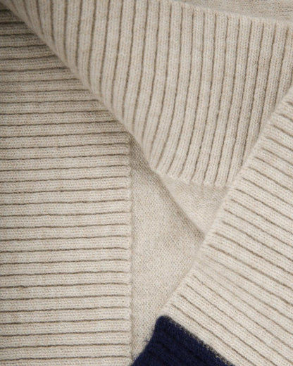 Araminta™ - Comfortable High Neck Color Block Sweater