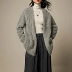Brenda - Winter Alpaca Wool Trench Cardigan