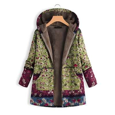 Mira™ | Stilvolle Fleecejacke mit Blumenmuster