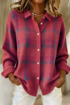Lisa | Karierte Strickjacke
