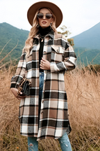 Liva™ | Warmer karierter Herbstmantel