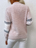 Noa Beaumont | Luxurious Knitted Sweater with Snowflake Pattern