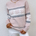 Noa Beaumont | Luxurious Knitted Sweater with Snowflake Pattern
