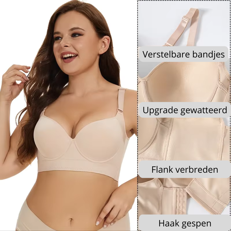 Nieuwe volledige rugdekking push up BH