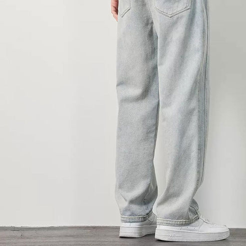 Loose straight men's jeans