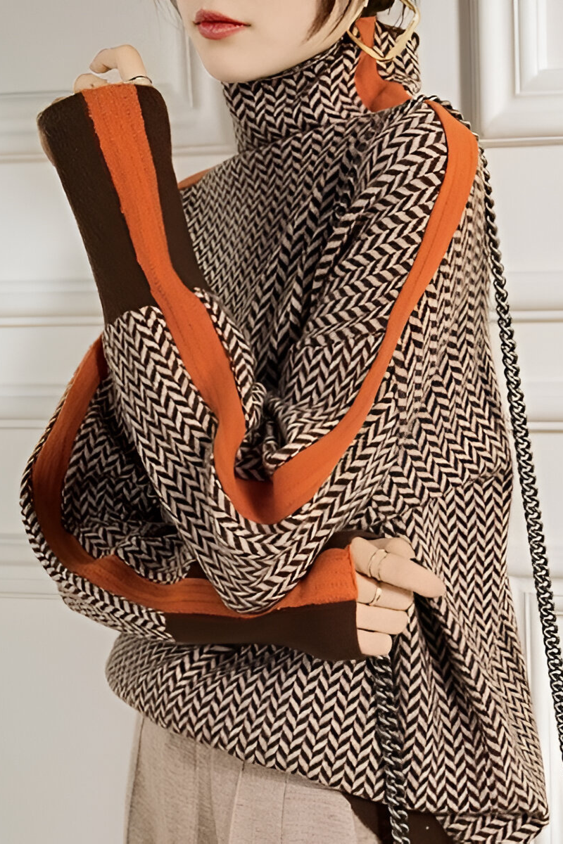 Nila™ | Trendy casual sweater with a high neck