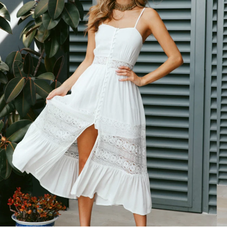 Suzan™️ – Weißes Sommerkleid