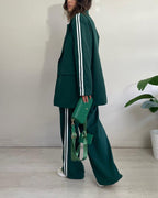 Mathilde | Urban Chic gestreifter Oversize-Blazer und Hose