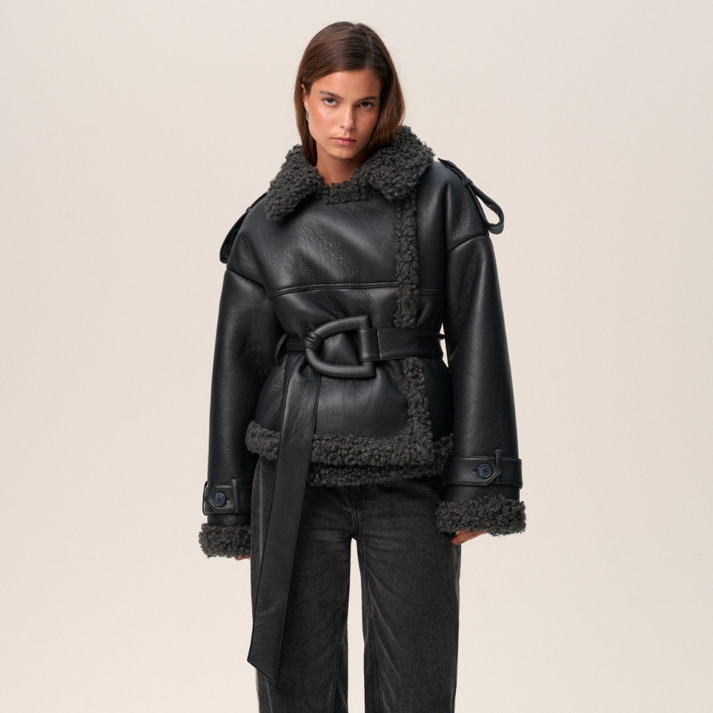 Aris™ | Chic Belted Sherpa Jacket