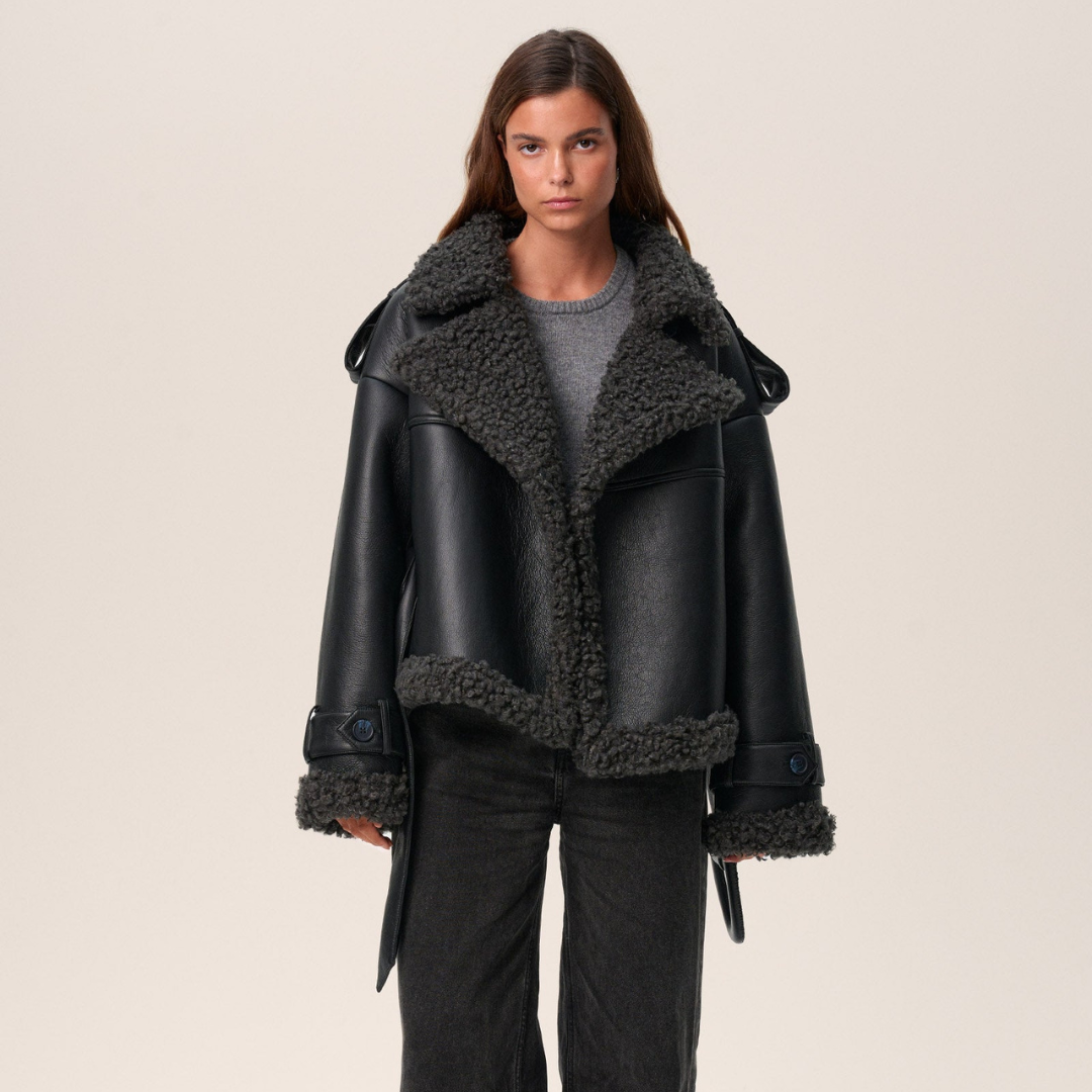 Aris™ | Chic Belted Sherpa Jacket