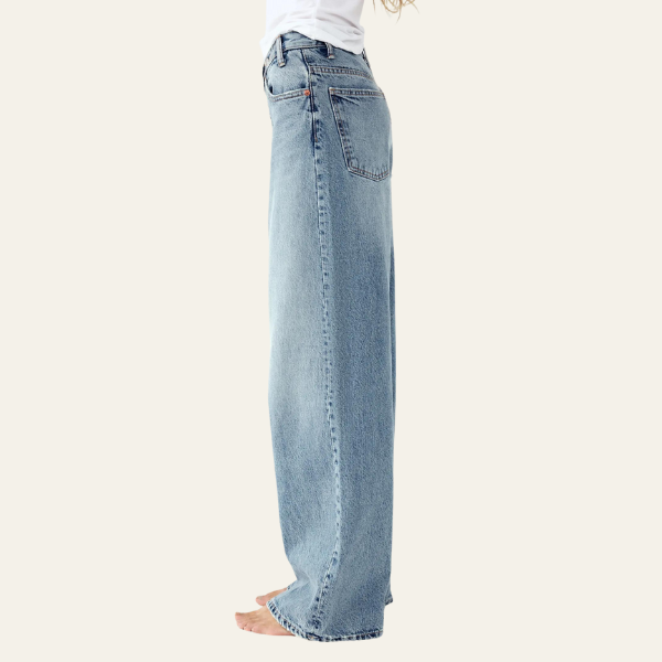 Noor™ | Trendy Twist Jeans with High Waist &amp; Relaxed Legs