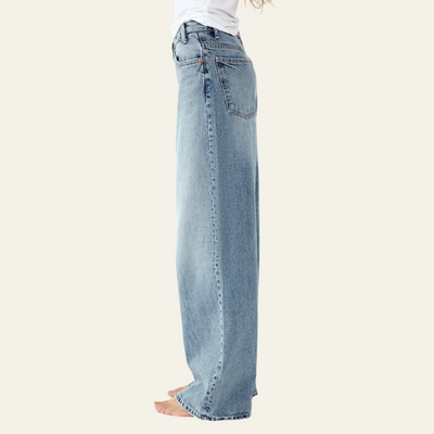 Noor™ | Trendy Twist Jeans met High Waist & Relaxte Pijpen