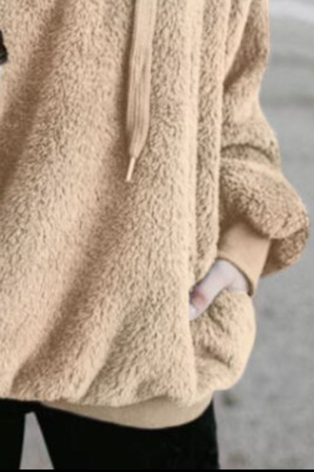 Warme fleece hoodie