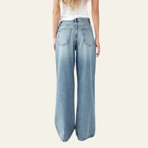 Noor™ | Trendy Twist Jeans with High Waist &amp; Relaxed Legs