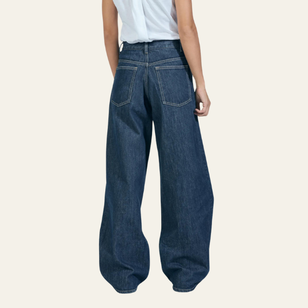 Noor™ | Trendy Twist Jeans with High Waist &amp; Relaxed Legs