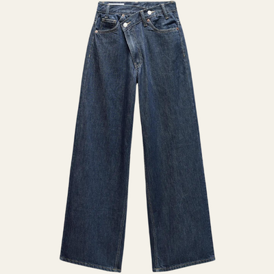 Noor™ | Trendy Twist Jeans met High Waist & Relaxte Pijpen