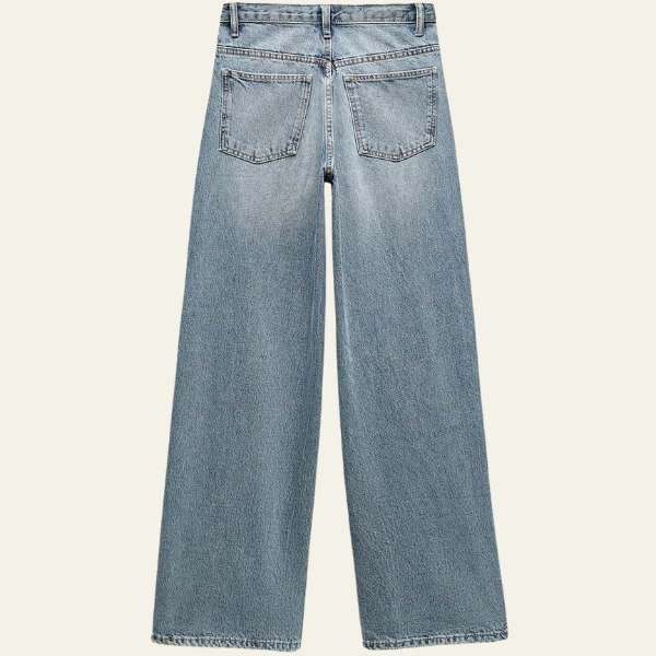Noor™ | Trendy Twist Jeans with High Waist &amp; Relaxed Legs