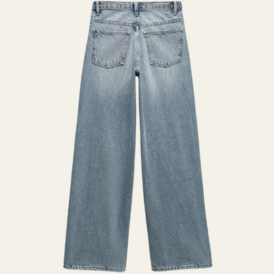 Noor™ | Trendy Twist Jeans met High Waist & Relaxte Pijpen