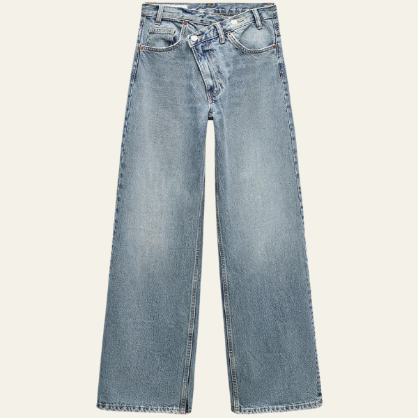 Noor™ | Trendy Twist Jeans with High Waist &amp; Relaxed Legs